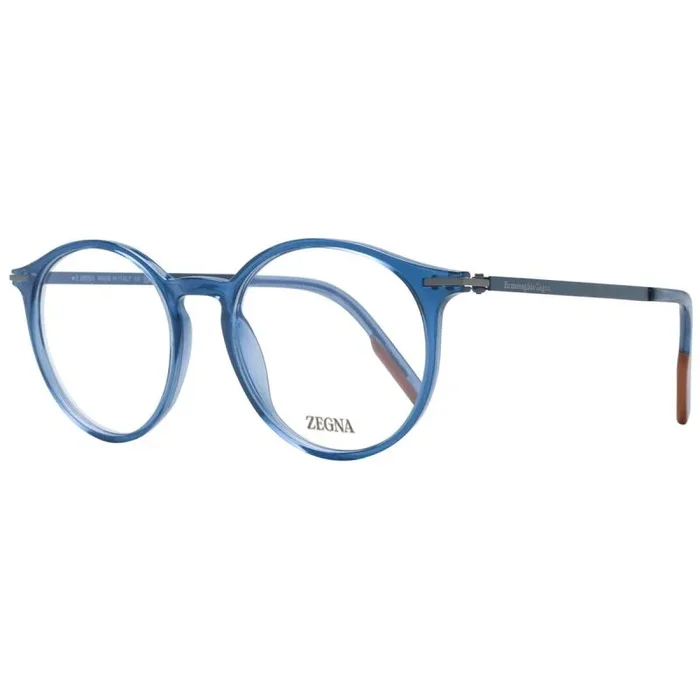 Gafas Ermenegildo Zegna Ez 5171 090 Azul Transparente Brillante Vicuña, Azul brillante, 51 cm
