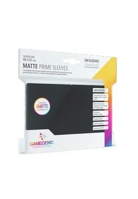 Gamegenic GGS11030ML Matte Prime Sleeves (100-Pack), Black