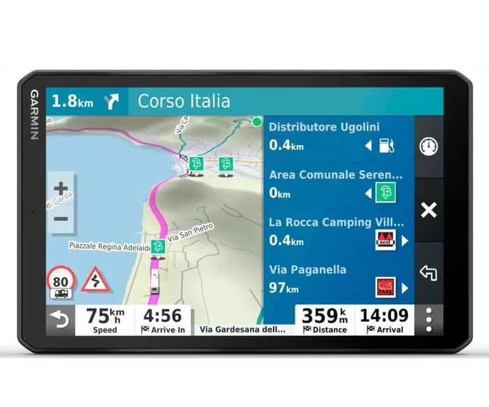 Garmin Camper 1090 Coche Negro