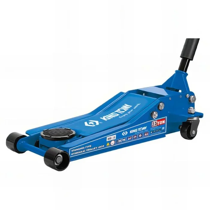 Gato hidráulico King Tony modelo 2-tłokowy, uso profesional en automoción, capacidad 2,5 toneladas, altura regulable de 75 a 515 mm, doble pistón eficiente