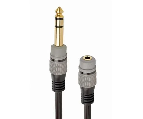 Gembird A-63M35F-0.2M cable de audio 0,2 m 6,35mm 3,5mm Negro