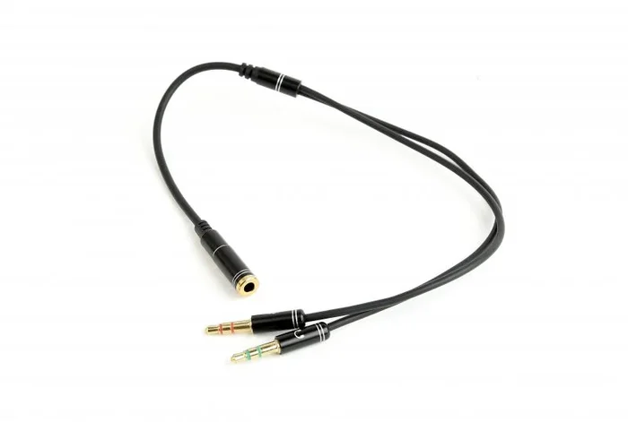 Gembird !Adapter audio stereo 3.5mm mini Jack/4PIN/ cable de audio 0,2 m 3,5mm 2 x 3.5mm Negro