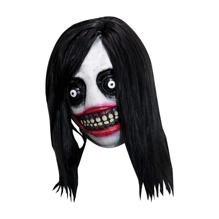 Ghoulish Productions – Máscara J. The Killer, Línea Creepy Pasta, Disfraz de Látex resistente, pintada a mano, Halloween, Desfile de Carnaval, Fiesta de Disfraces, Talla única adulto.