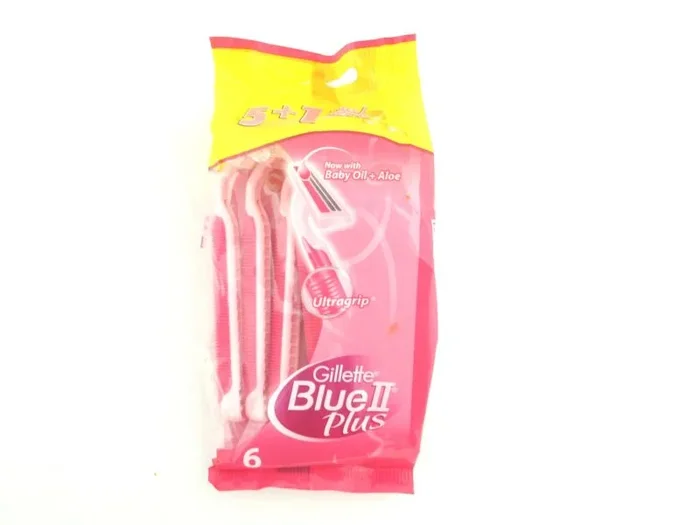 Gillette Blue II Plus Maquinillas Desechables para Mujer – 5 + 1 Unidades