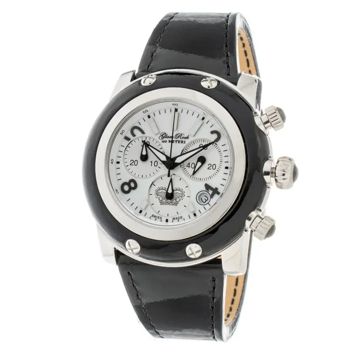 Glam Rock Reloj Mujer Analogico Cuarzo Ronda Swiss Made con Correa de Cuero GR10101BL