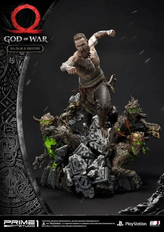 God of war (2018) estatua baldur & broods 62 cm
