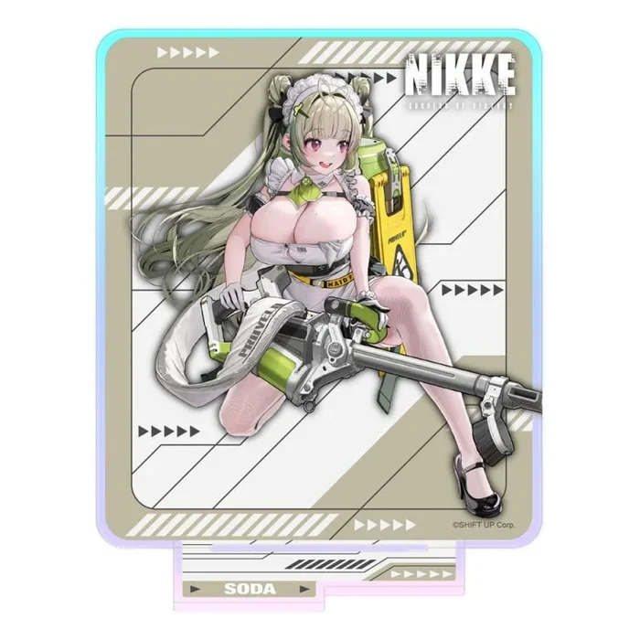 Goddess of victory: nikke figura acrilico crouching series soda holographic 14 cm