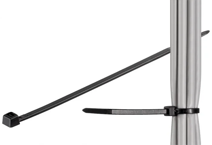 Goobay 17072 – Abrazaderas de cables, nailon resistente a la intemperie, color negro – 295 mm; 3 6 mm