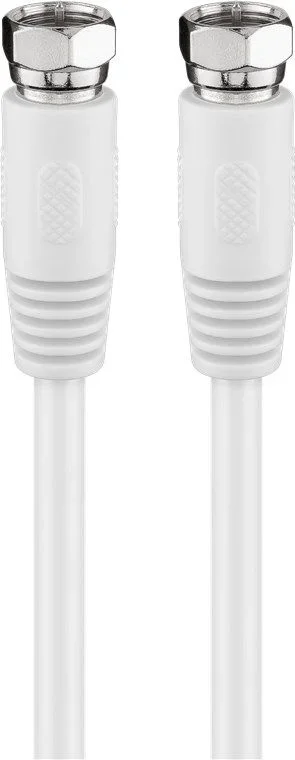 Goobay 27484 cable coaxial 5 m F plug Blanco
