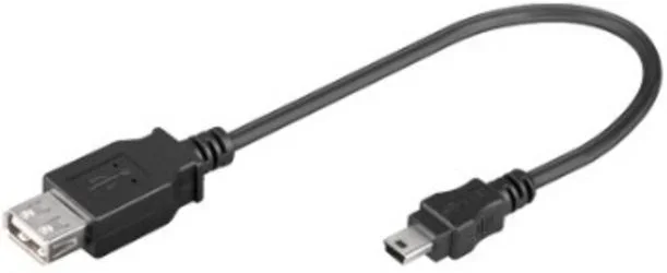Goobay 95006 cable USB 0,2 m USB 2.0 USB A Mini-USB B Negro