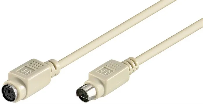 Goobay PS/2 2m PL cable ps/2 6-p Mini-DIN Gris