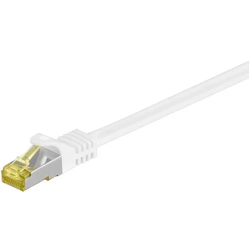 Goobay RJ-45 CAT7 0.5m – Cable de Red (0,5 m, Cat7, S/FTP (S-STP), RJ-45, RJ-45, Blanco)