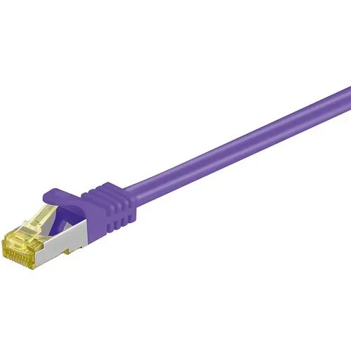 Goobay RJ-45 CAT7 3m – Cable de red (3 m, Cat7, S/FTP (S-STP), RJ-45, RJ-45, Púrpura)