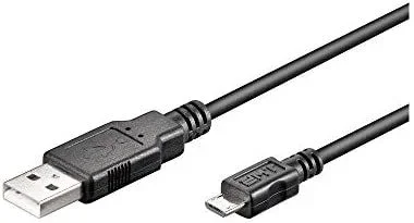 Goobay USB micro-B 060, 0.60m cable USB 0,6 m Micro-USB B USB A Negro