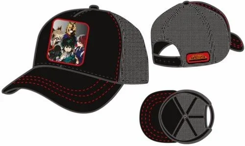 Gorra my hero academia trucker personajes negro