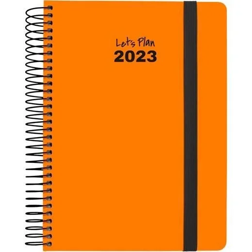 Grafoplas agenda anual neon día página 15x21cm 2023 naranja