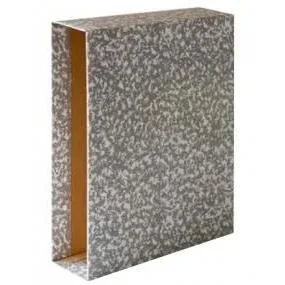 Grafoplás estuche archivador classic folio cartón forrado papel impreso gris