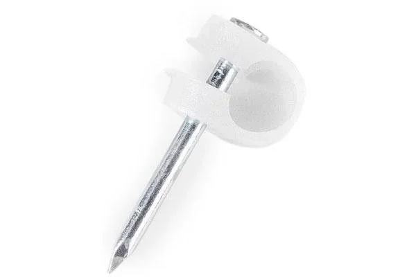 Grapa Cable Coaxial 6mm CERRADA BOLSA 100 Und