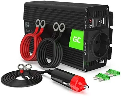 Green Cell INV04DE adaptador e inversor de corriente Universal 500 W Negro
