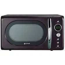 Grunkel – Microondas de 20L de capacidad MW-20 con diseño vintage y 5 niveles de potencia – Función de descongelación y temporizador – 700W (Negro Digital)