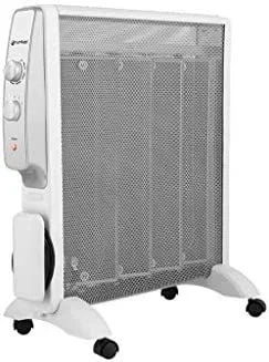 Grunkel – Radiador de Mica de rapida convección y difusor de calor RMC-2000-2000W – 2 niveles de potencia. Termostato regulable. Rápido calentamiento aumenta la temperatura de inmediato.