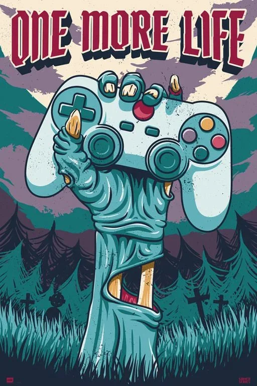 Grupo Erik – Póster Gamer One More Life, 61 x 91,5 cm