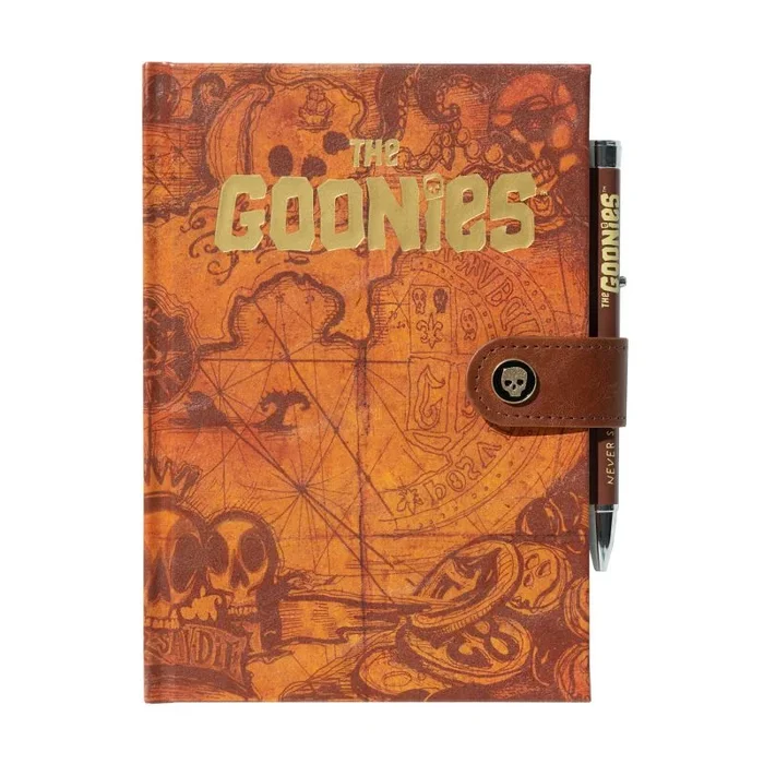 Grupo Erik Cuaderno A5 lineas Goonies con Boli – Diario personal o Journaling notebook A5 | Bloc de notas – Cuadernos tapa dura con marcapáginas, 192 págs