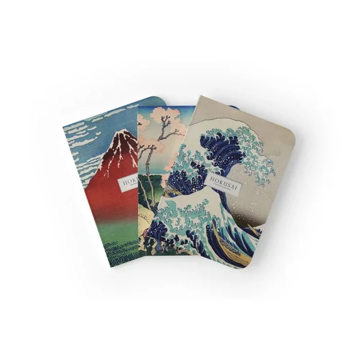 Grupo Erik Libretas A5 Hokusai – Pack Cuadernos A5 | 3 Cuadernos bonitos : Cuaderno punteado + Cuaderno hojas blancas + Cuaderno lineas (Tapas blandas, 64 págs cada uno)