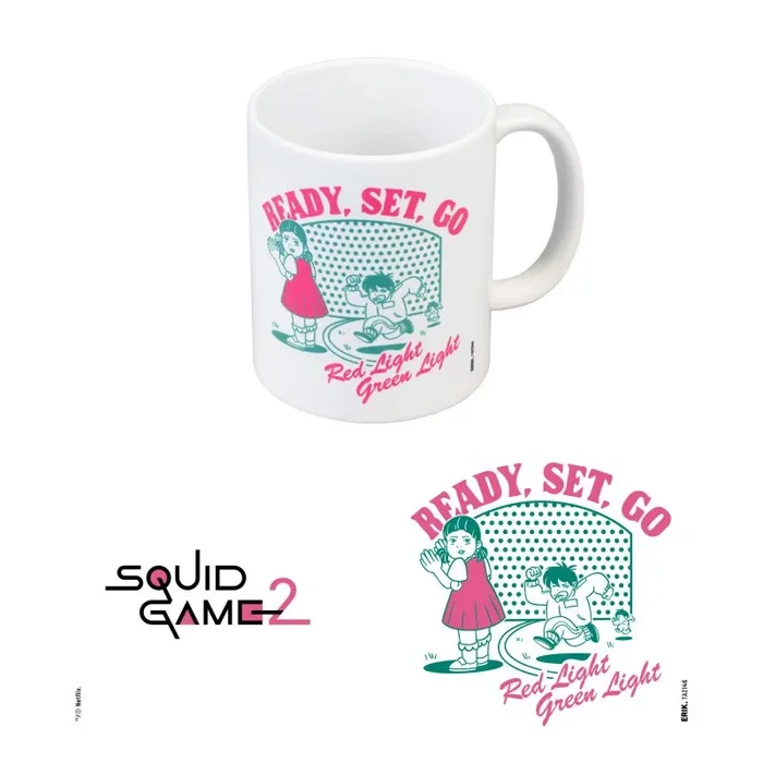 Grupo Erik Taza Juego del Calamar – Taza café cerámica 350 ml | Tazas de café, Tazas de desayuno : Juego del Calamar Merchandising Oficial