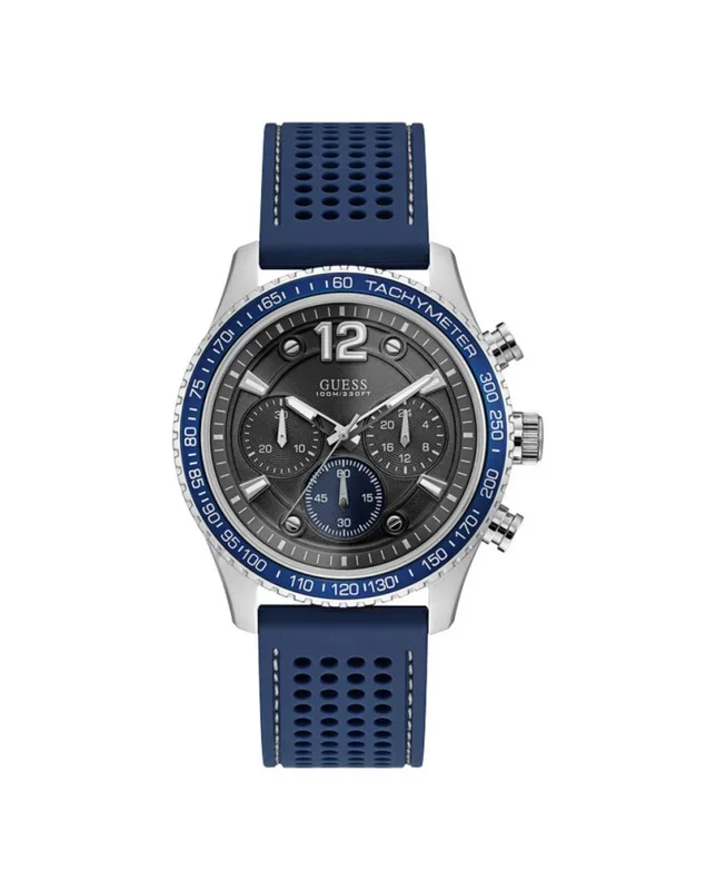 GUESS Reloj Analógico para Hombre de Cuarzo con Correa en Silicona W0971G2