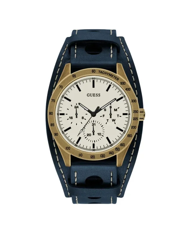 Guess W1100G2 Reloj Analógico de Cuarzo para Hombre, Azul, 44 mm