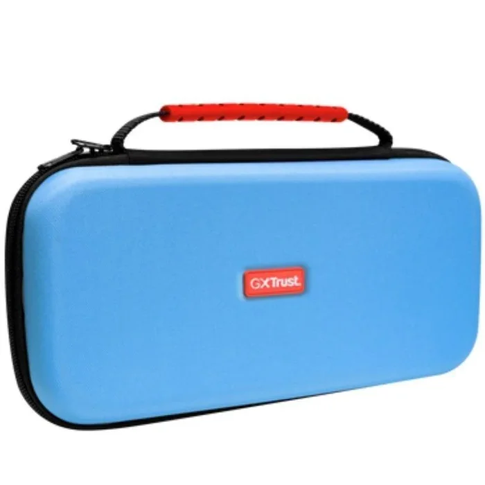 GXTrust 1251B Funda para Nintendo Switch 2, Funda Protectora Dura, Carcasa Estuche Rigido de Transporte para Consola y Accesorios, Bolsillo para 4 Joy-Cons y 12 Cartuchos de Juego, Azul