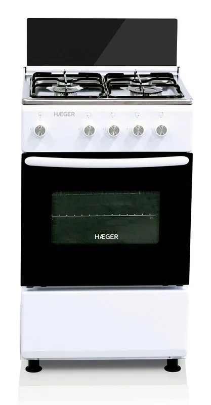 Haeger GC-SW5.005D cocina Cocina independiente Gas Encimera de gas Negro, Blanco