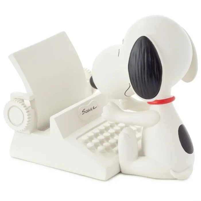 Hallmark Peanuts Snoopy – Soporte para teléfono Celular (máquina de Escribir), Suministros de Oficina, Regalos para Profesor, Jefe, Asistente administrativo
