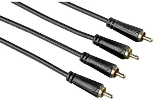 Hama 00122283 cable de audio 3 m 2 x RCA Negro