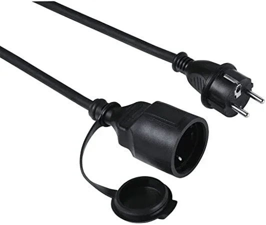 Hama Outdoor base múltiple 5 m 1 salidas AC Exterior Negro