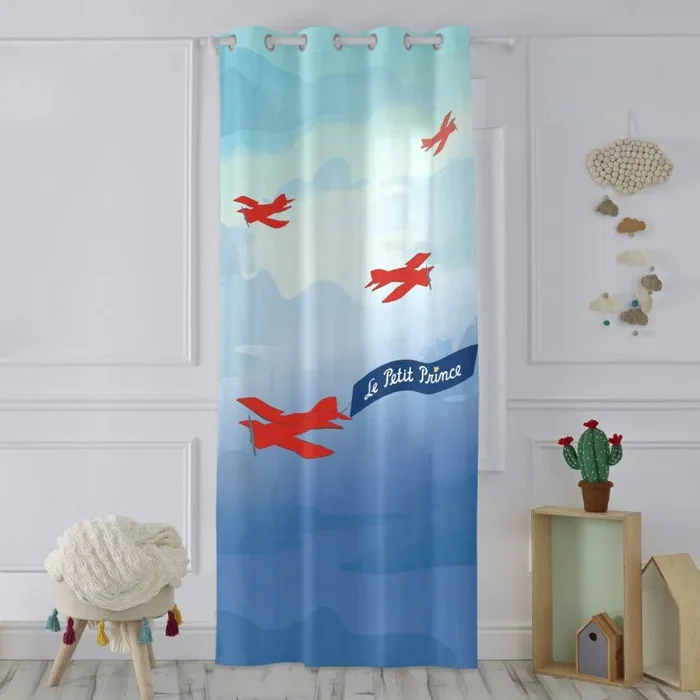 happyfriday Son Avion Cortina 140×265 cm Multicolor, 140×265 cm, 100% Algodón, Calidad de 150