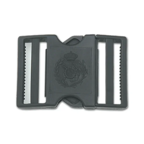 Hebilla Pielcu de 50 mm de color negro con Escudo de Aduanas 75910