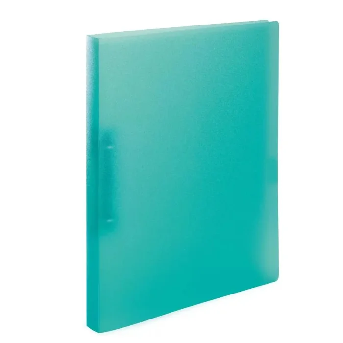 HERMA 19182 Archivador de anillas translúcido en Turquesa, A4, lomo de 25 mm, archivador delgado de 2 anillas de plástico