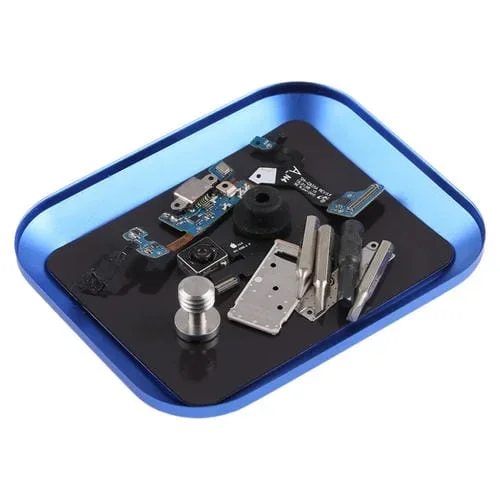Herramienta de Reparación Phones con Bandeja de Tornillos de Aleación de Aluminio (Azul)