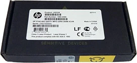 Hewlett Packard Enterprise X142 40G QSFP+ MPO eSR4 300m Red modulo transceptor Fibra óptica 40000 Mbit/s QSFP+ 850 NM – Transceptor de Red (40000 Mbit/s, QSFP+, Fibra óptica, SR4, MPO, 300 m)