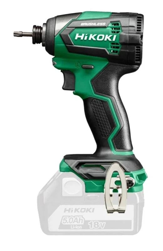 HIKOKI Llave de impacto con batería WH18DEW4Z, portaherramientas de 1/4″ (18 V, par fijo máximo 175 Nm, pernos y tuercas M5-M16, sin escobillas, en caja, sin batería, cargador y maletín de transporte)