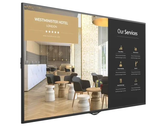 Hisense 55BM66AE Signage Display Digital Signage Flat Panel 139.7 cm (55 ) 4K Ultra HD Black Built-in Processor Android 7.0