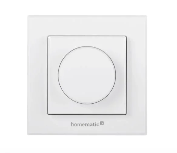 Homematic IP Smart Home 154888A0 – Interruptor giratorio para atenuación Homematic IP con regulador de intensidad para su Homematic IP Smart Home, universal, inalámbrico, 154888A0