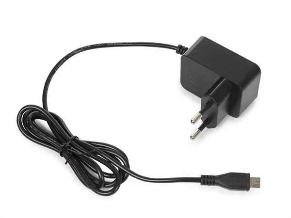 HQ-Power Cargador Compacto con conexión Micro-USB, 5 V – 1 A – 5 W, Entrada Universal 100-240 VCA, Cable Largo de 150 cm, diseño Ligero, Ideal para Viajes y Uso Diario, Negro