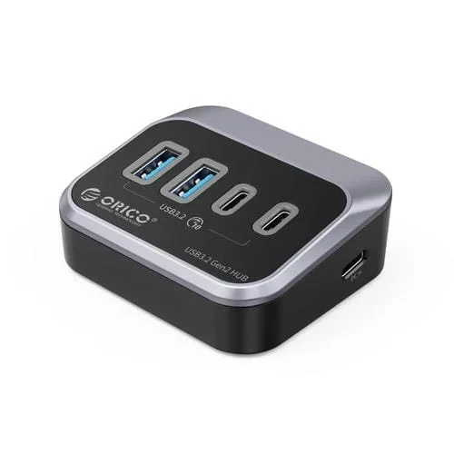 Hub de Acoplamiento Orico M32A2C-G2 4 en 1 Tipo-C a Doble Tipo-C y Doble USB 3.2 (Negro)