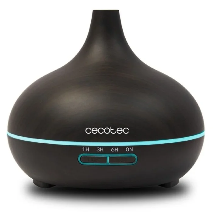 Humidificador ultrasónico con difusor de aromas, depósito de hasta 300 ml y 7 colores LED.