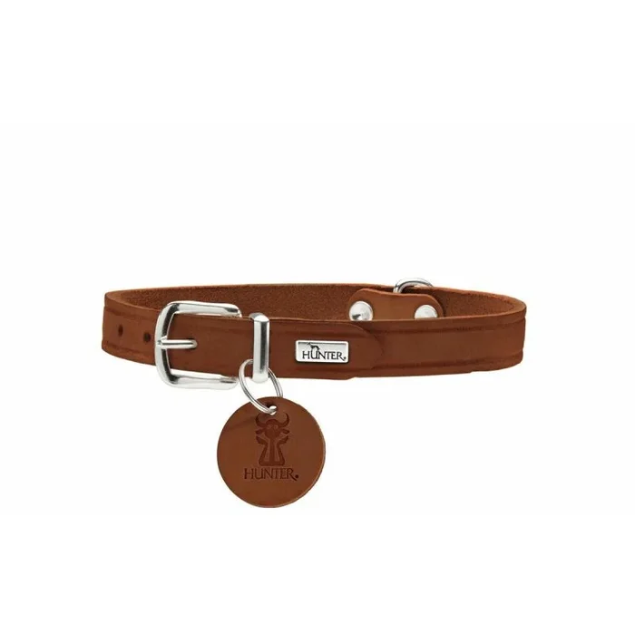 HUNTER Collar Aalborg, 60 Piel de Vaca auténtica Suave, coñac