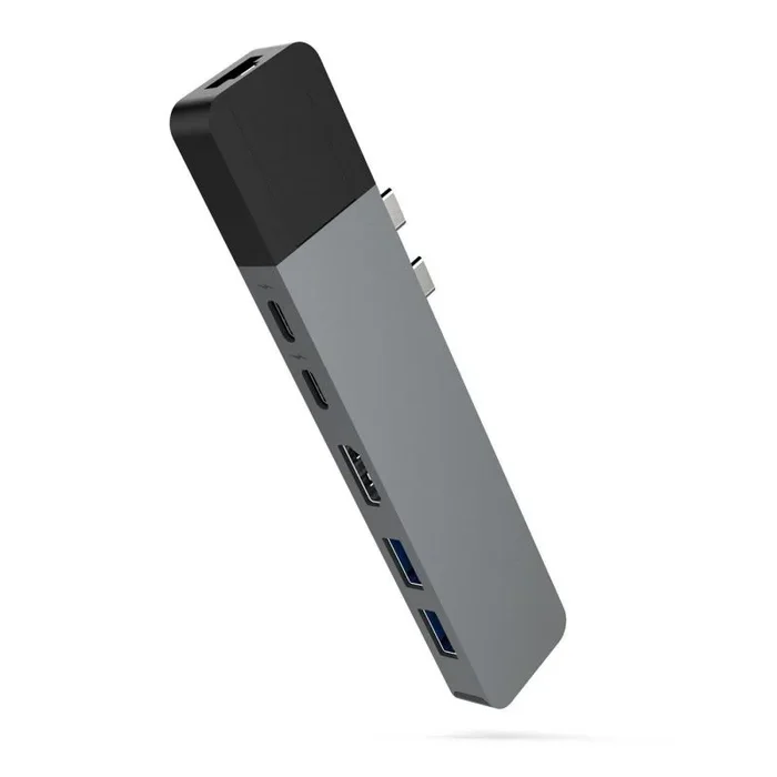 HYPER GN28N-GRAY base para portátil y replicador de puertos Alámbrico Gris