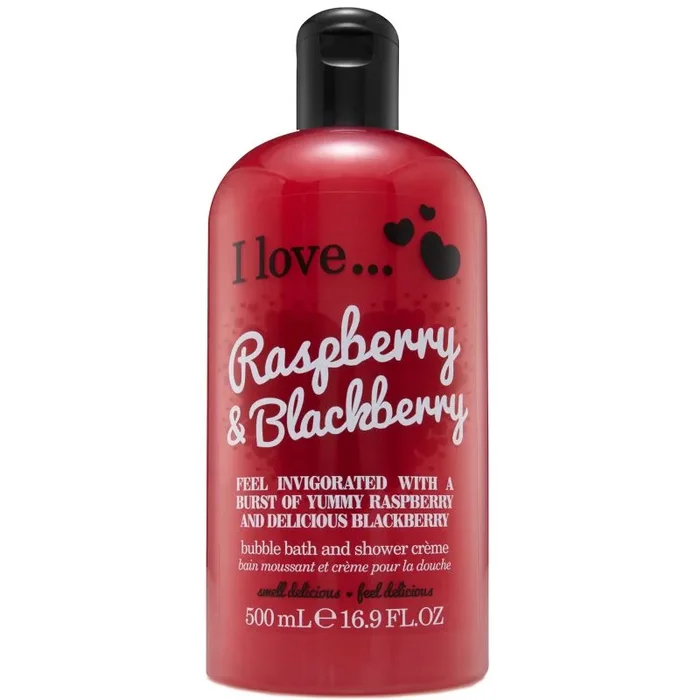 I Love Originals Raspberry & Blackberry Bath & Shower Crème, Filled With Natural Fruit Extracts & Vitamin B5, Nourishing & Refreshing Formula to Leave Skin Feeling Silky & Soft, Vegan-Friendly – 500ml